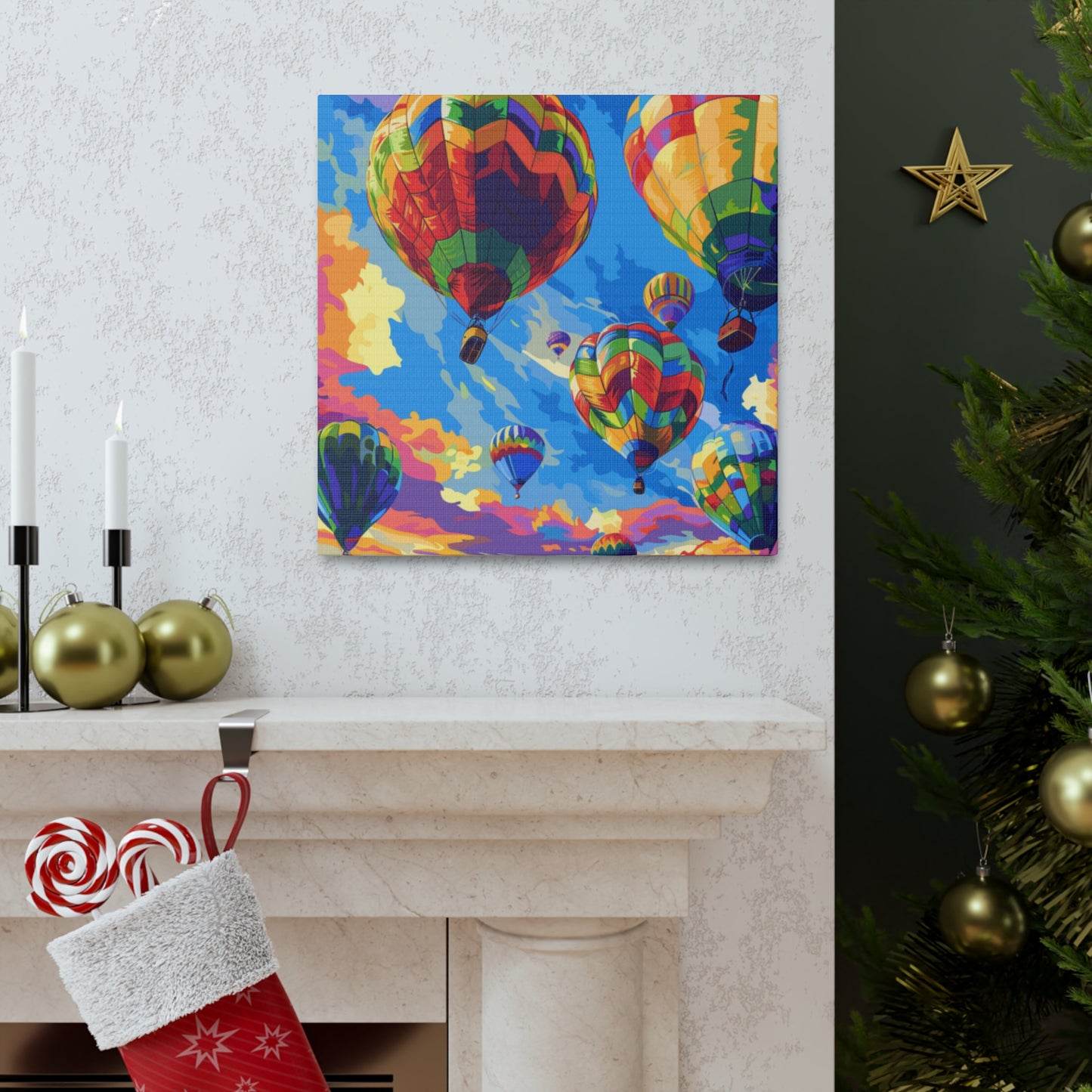 Hot Air Balloon v1 Canvas Gallery Wraps