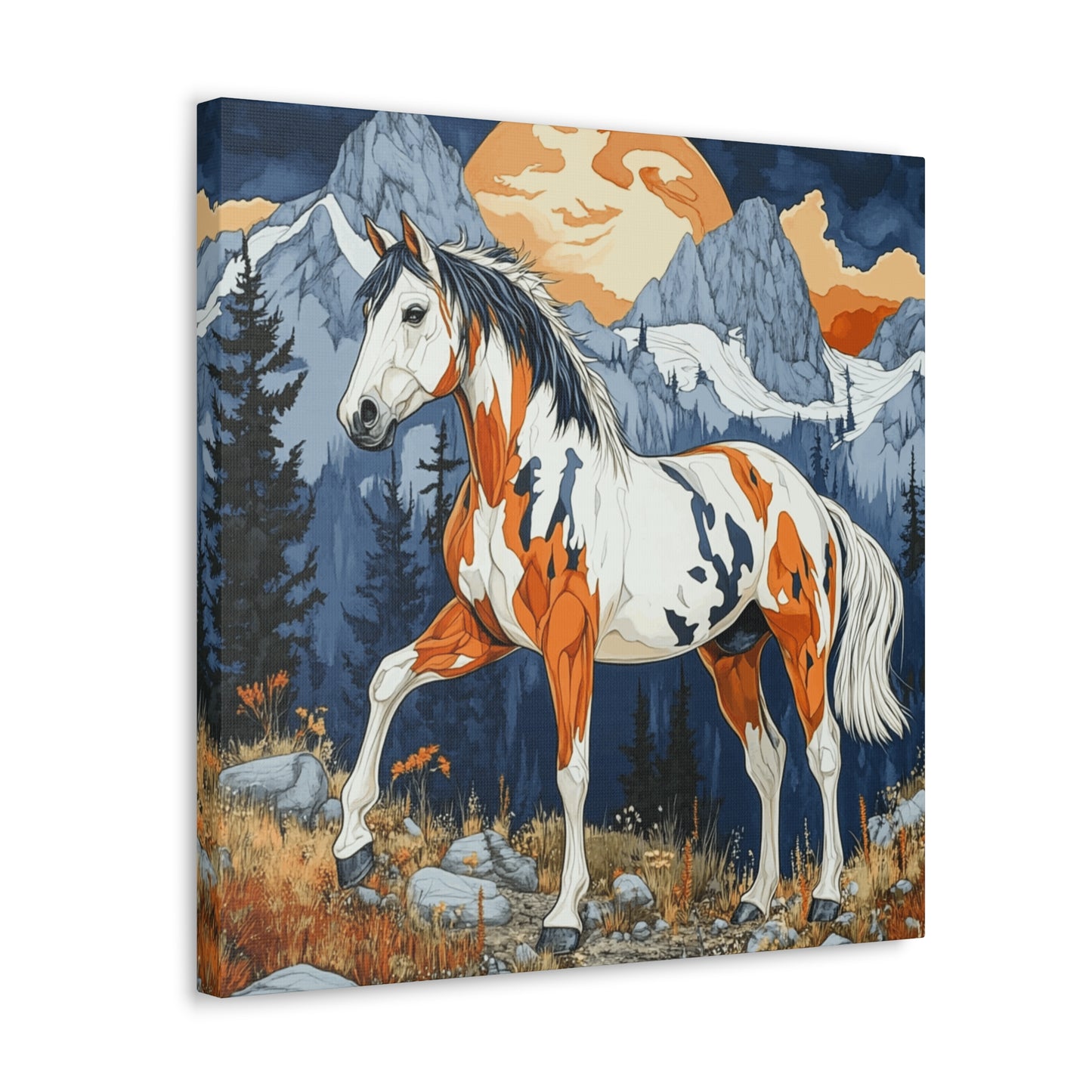 Canvas Gallery Wraps - Orange and Blue 2 Bronco