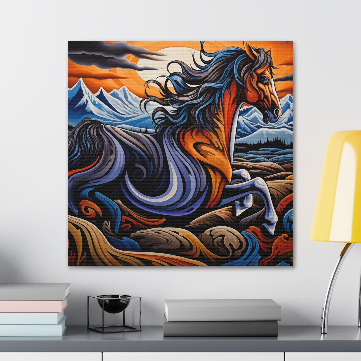 Canvas Gallery Wraps - Colorful Wild Bronco