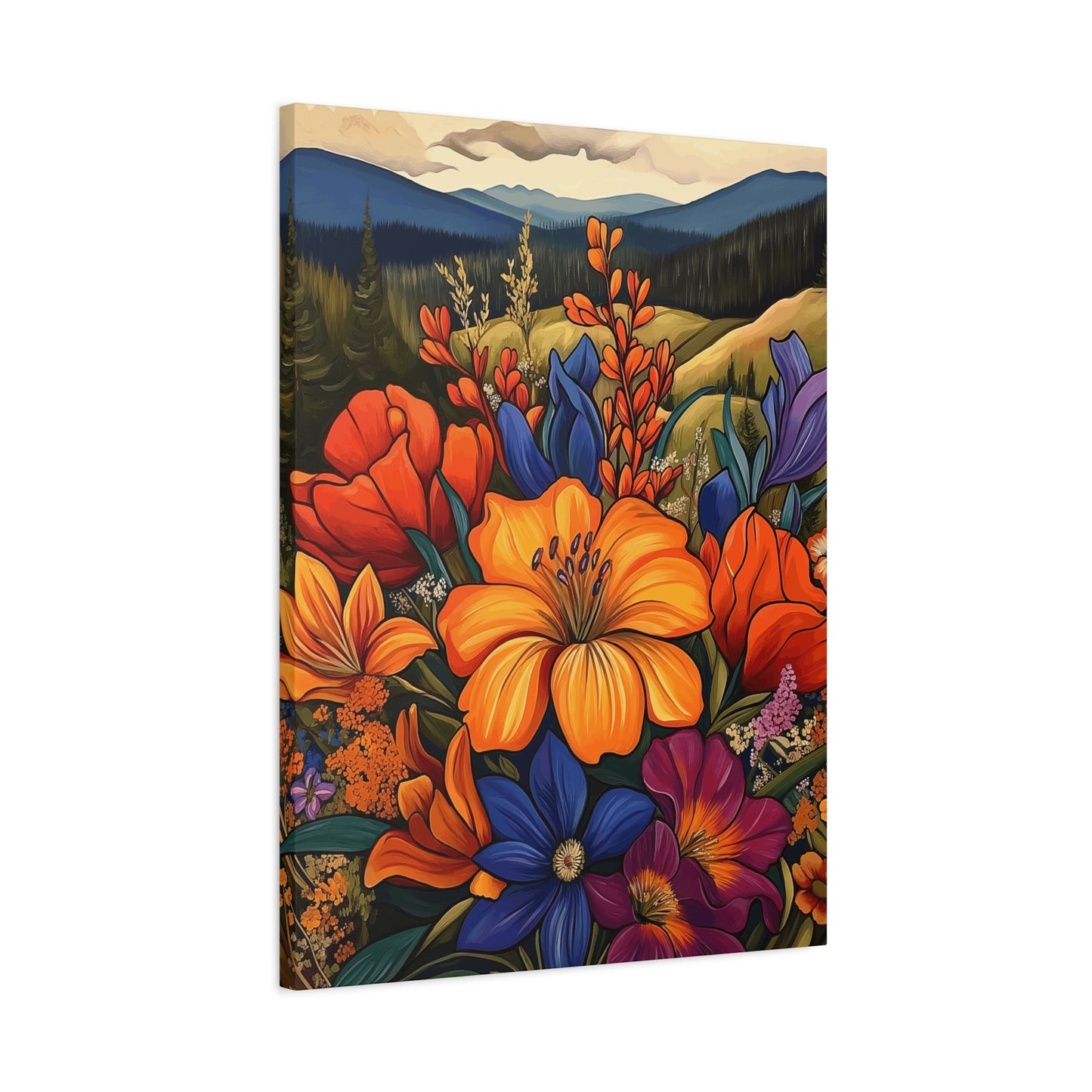 Colorful Floral Canvas Wall Art