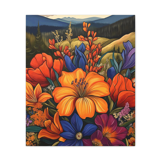 Colorful Floral Canvas Wall Art