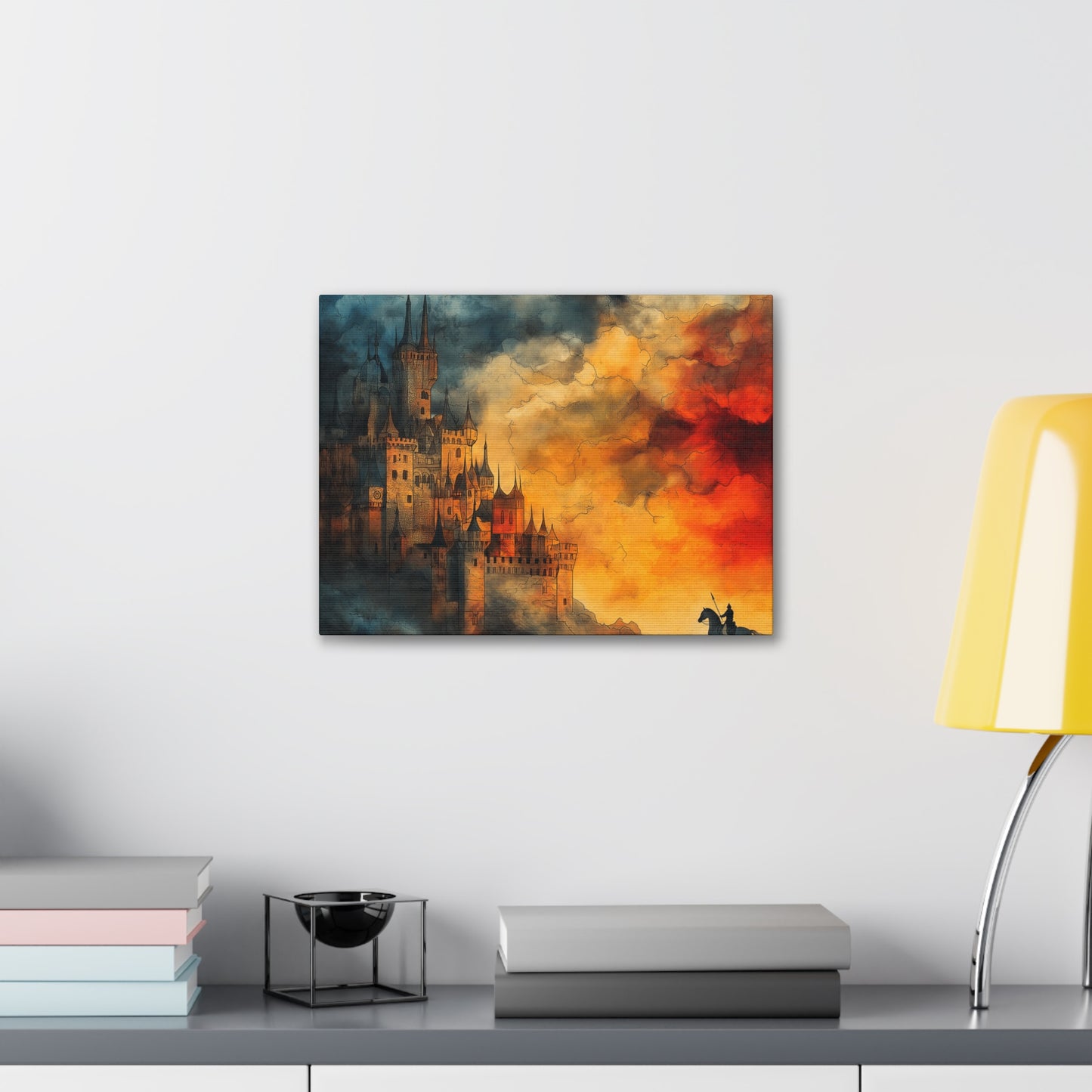 Canvas Prints Knight and Castle Wall Art