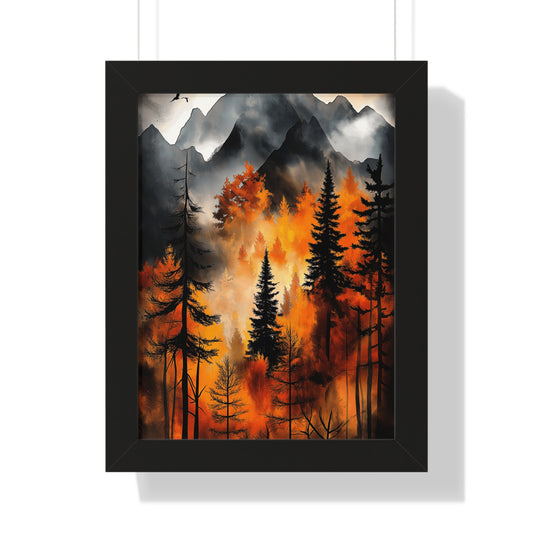 Vertical Poster - Mystical Mountains Wall Decor Art Print