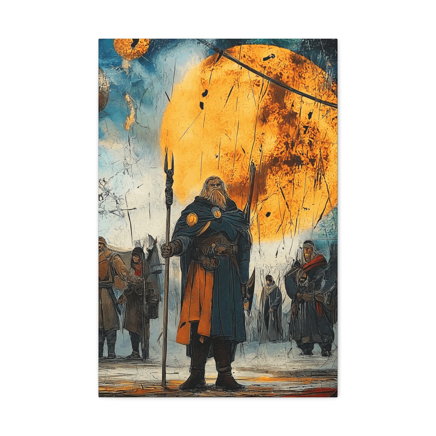 Canvas Prints Warriors Blazing Wall Art Home Decor