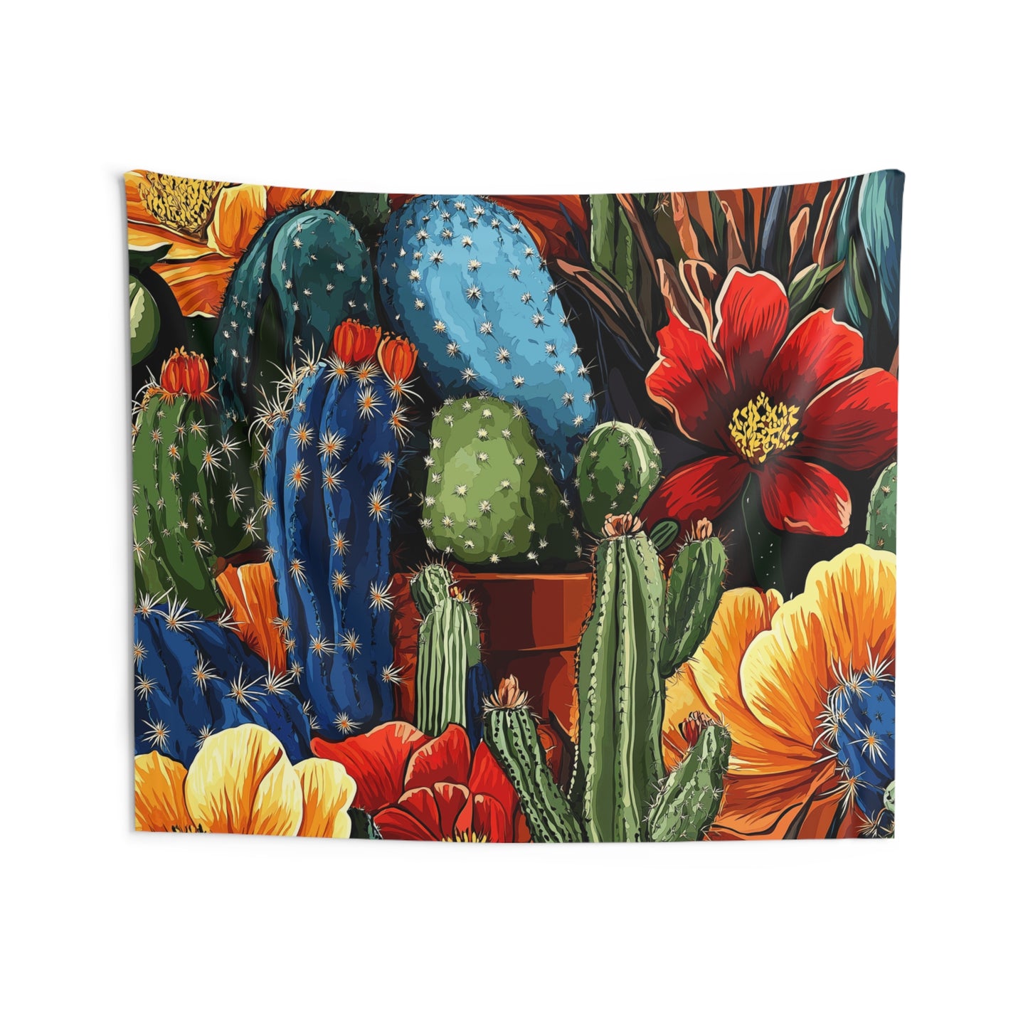 Colorful Cacti Wall Tapestry