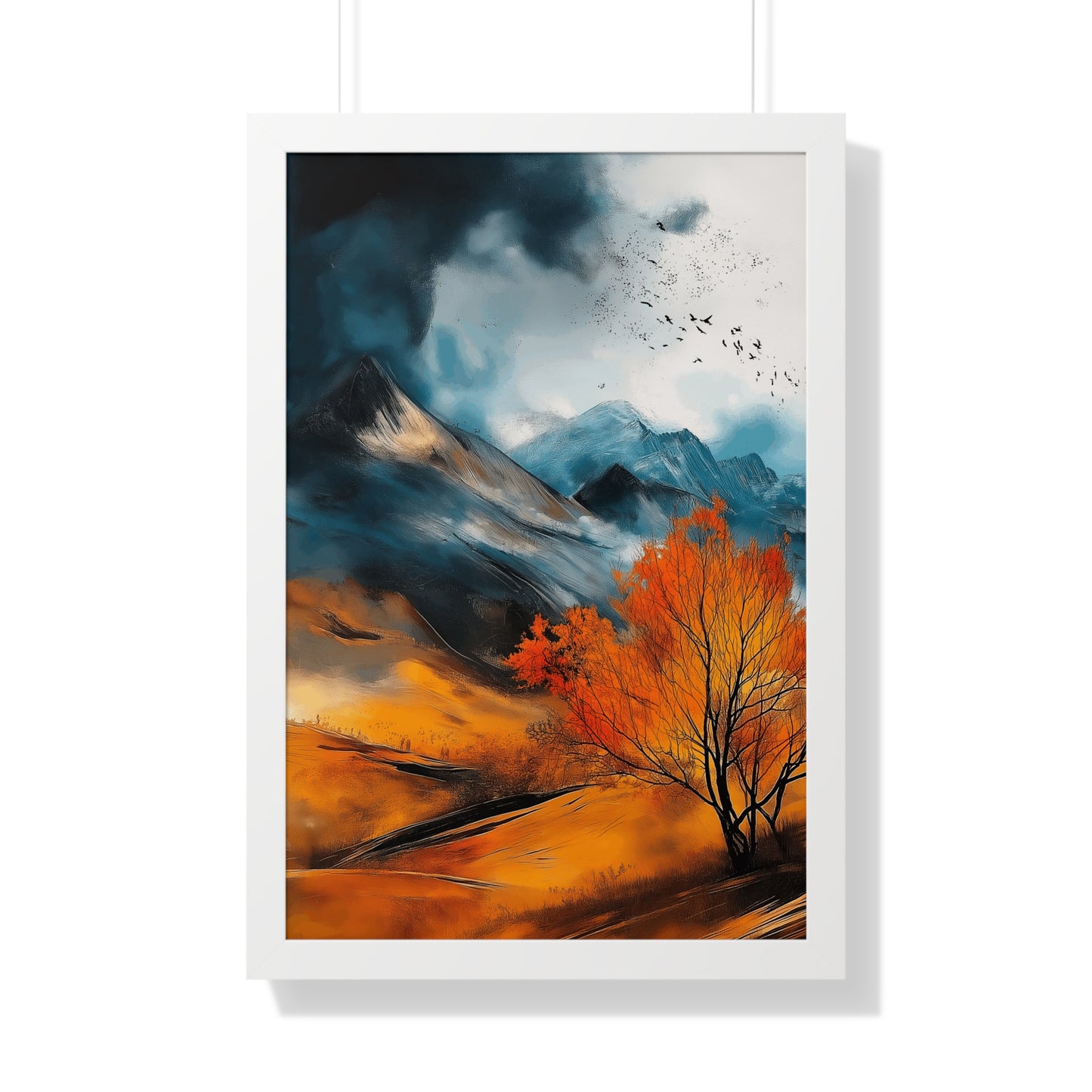 Vertical Poster Colorado Mountains Watercolor Style