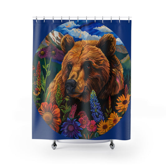 Mountain Bears Shower Curtain