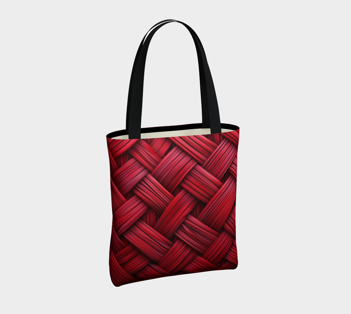 Red Weave A Tote Bag