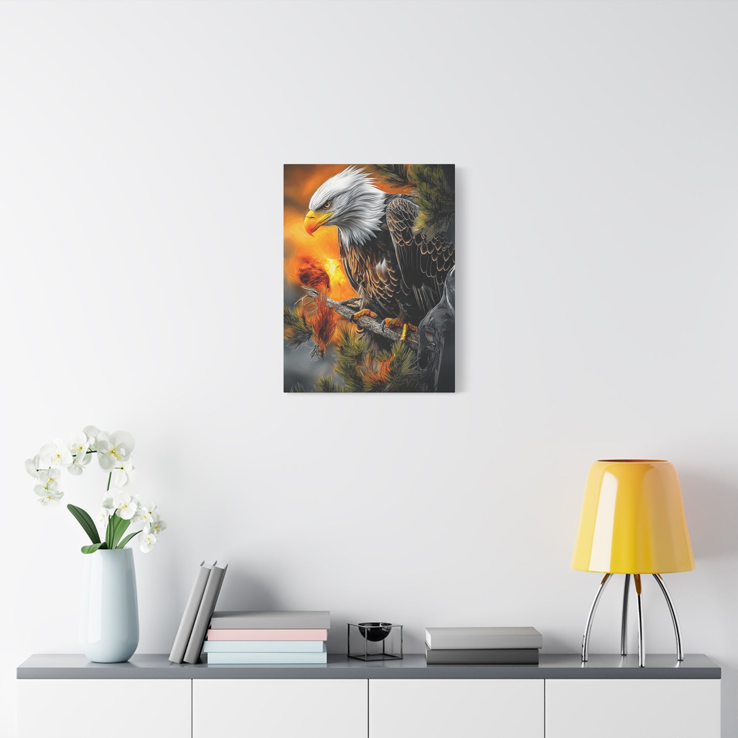 Eagle Canvas Art - Fierce Eagle Wildlife Wall Decor