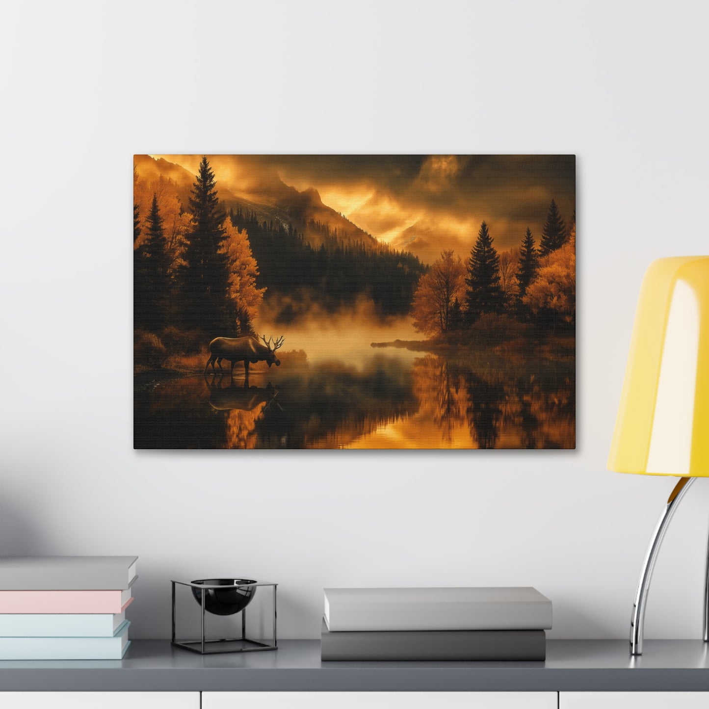 Canvas Gallery Wraps - Moose in the Rocky Mountains Wall Art Decor