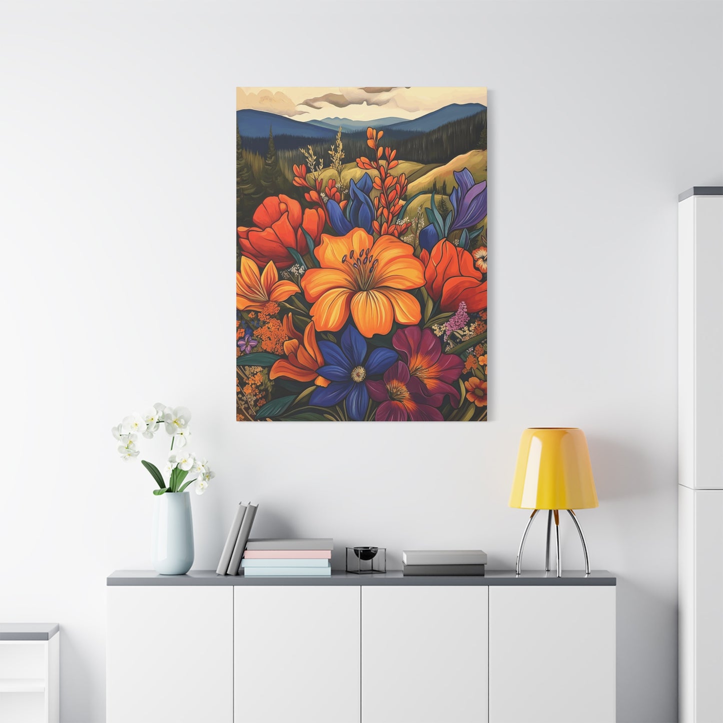 Colorful Floral Canvas Wall Art