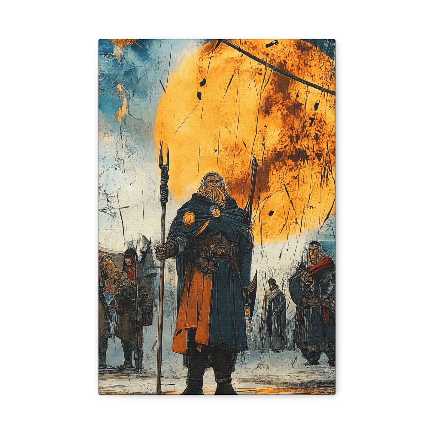 Canvas Prints Warriors Blazing Wall Art Home Decor