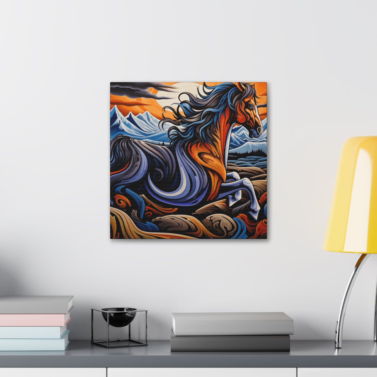 Canvas Gallery Wraps - Colorful Wild Bronco