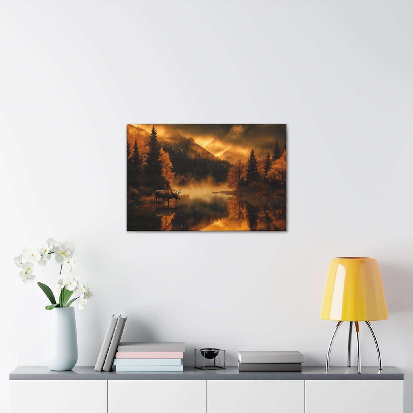 Canvas Gallery Wraps - Moose in the Rocky Mountains Wall Art Decor