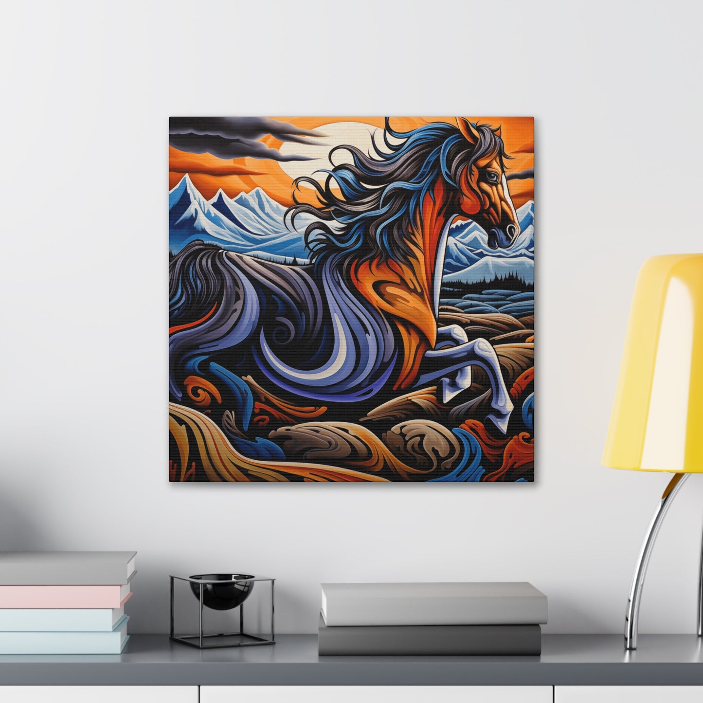 Canvas Gallery Wraps - Colorful Wild Bronco