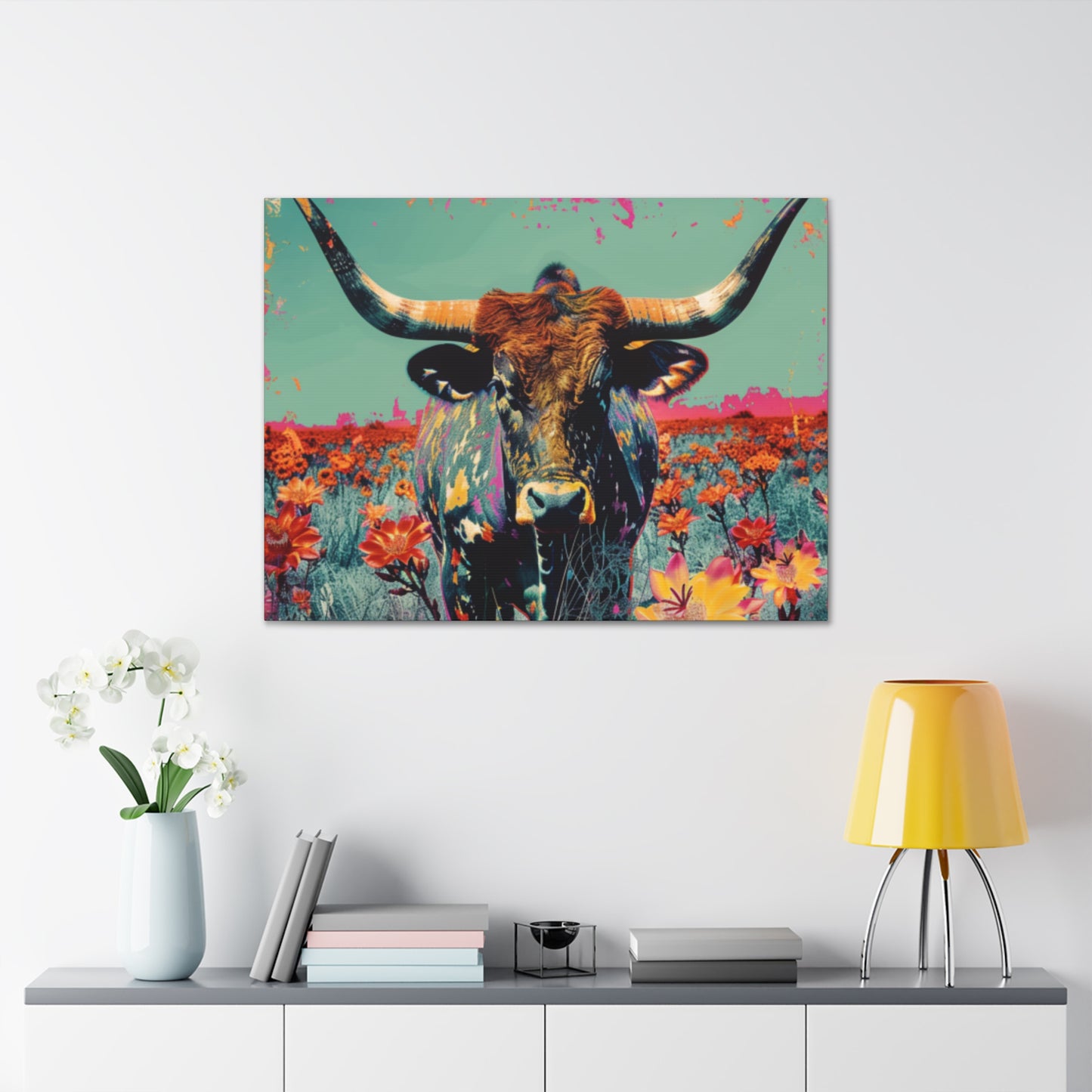 Long Horn v1ab Canvas Gallery Wrap