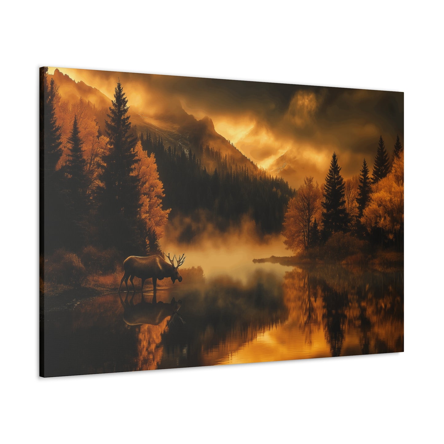 Canvas Gallery Wraps - Moose in the Rocky Mountains Wall Art Decor