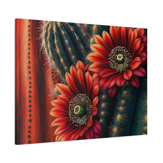 Canvas Print Santa Fe Cacti Flower Up Close 2
