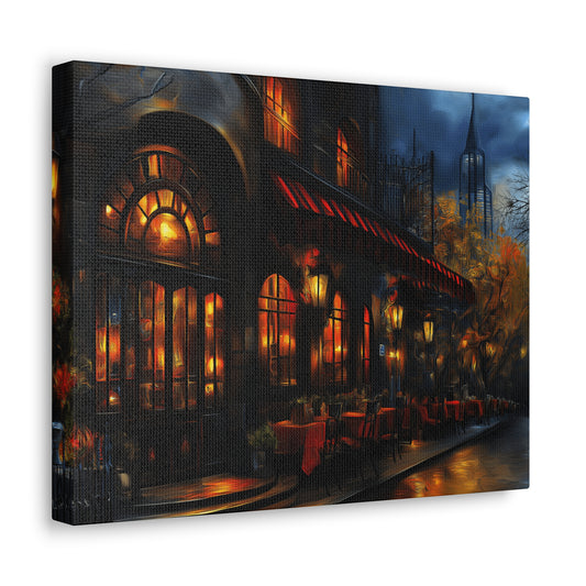 Canvas Gallery Wraps - A Rainy Night Wall Art