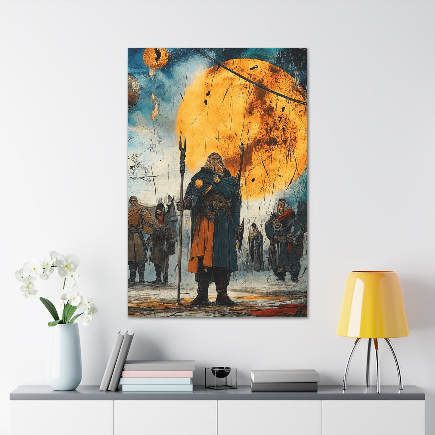 Canvas Prints Warriors Blazing Wall Art Home Decor