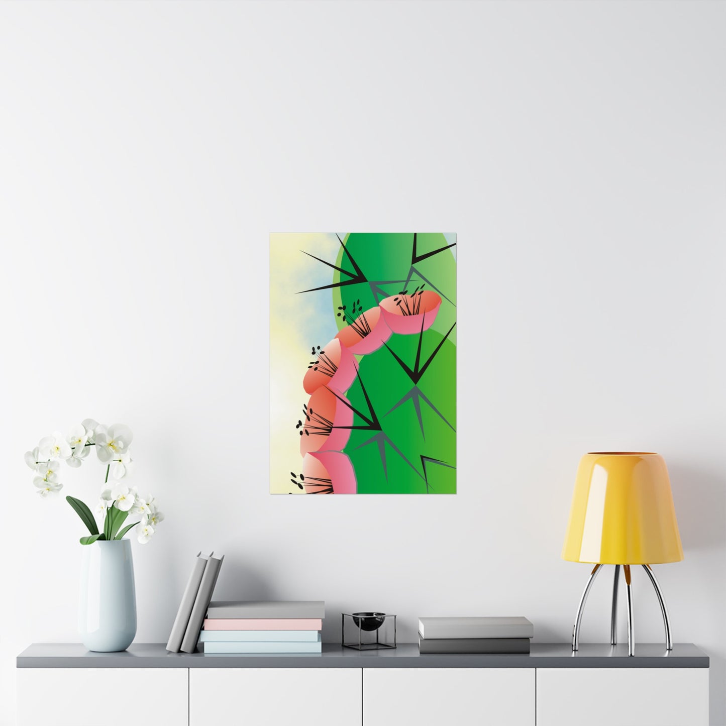 Green Cactus Matte Vertical Posters