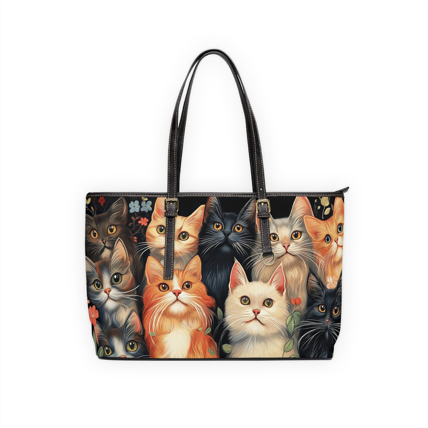 Cats 1 PU Leather Shoulder Bag