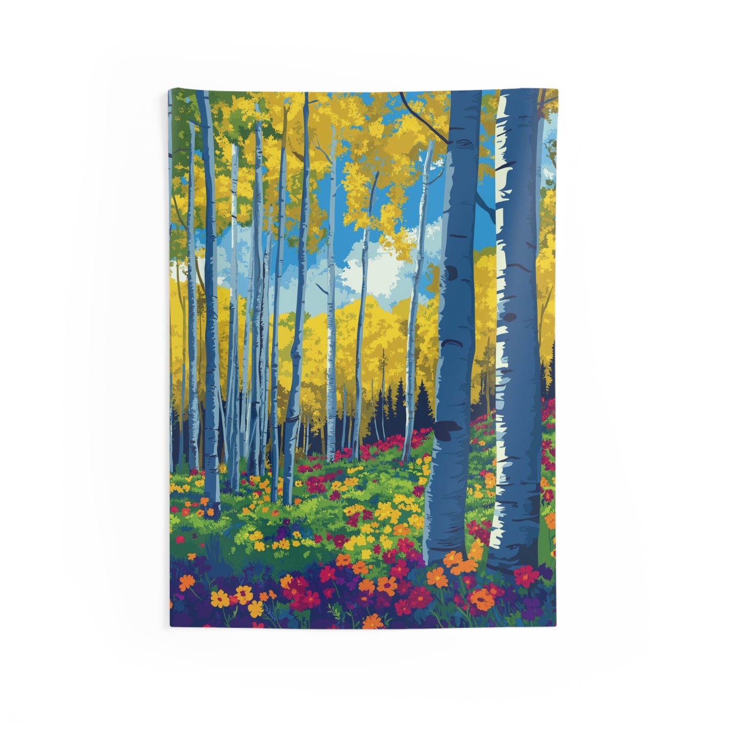 Aspen Wild Flowers Indoor Wall Tapestry