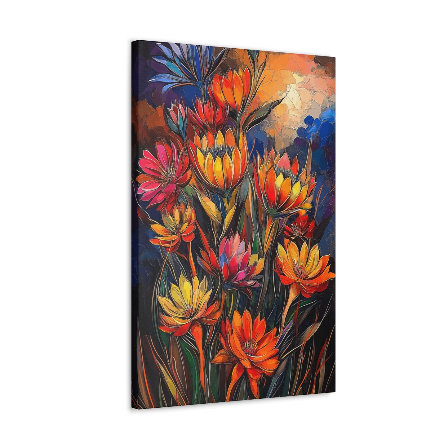 Canvas Gallery Wraps - Pastel Cactus Flowers Three