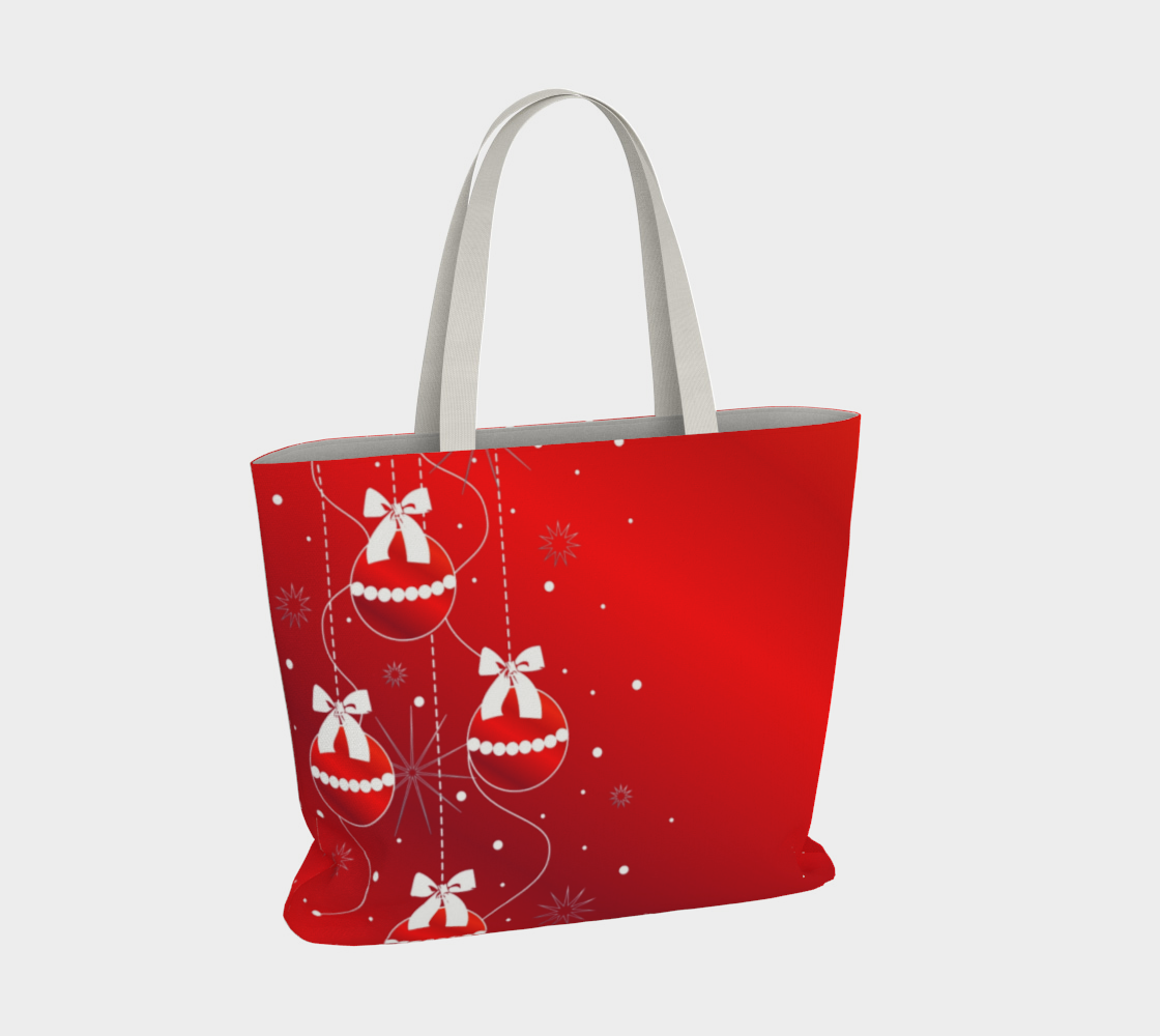 Red Orbs 2 Large Tote Bag