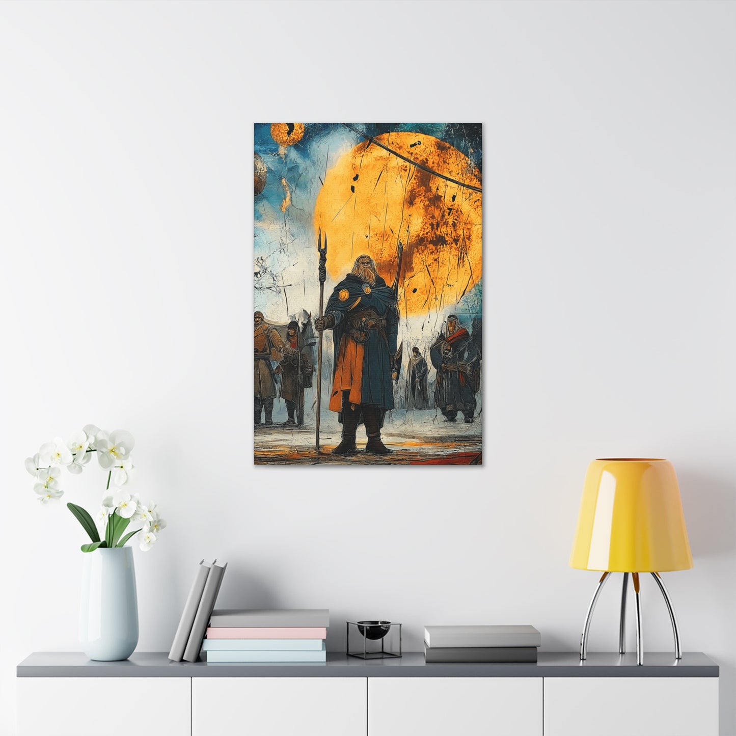 Canvas Prints Warriors Blazing Wall Art Home Decor