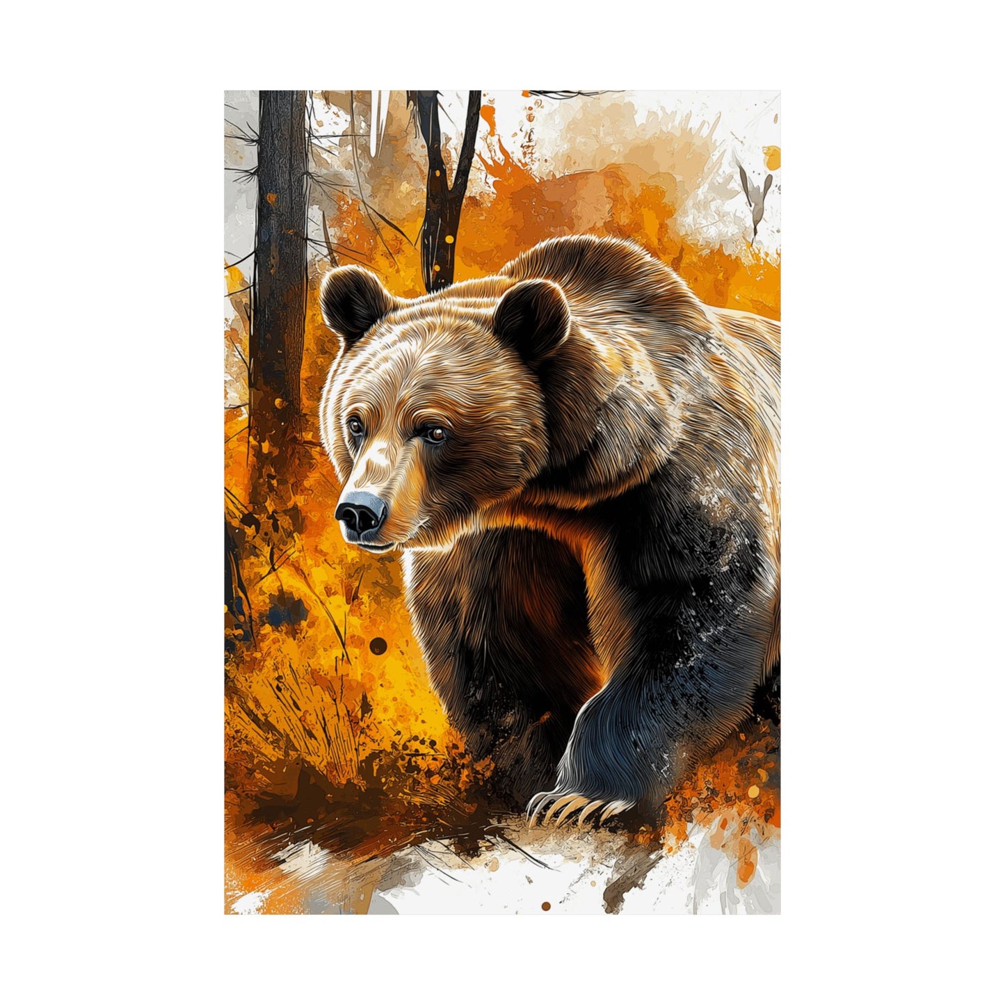 Vertical Poster - Colorado Brown Bear 'Hibernate from Negativity'