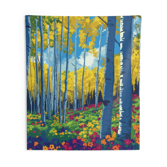 Aspen Wild Flowers Indoor Wall Tapestry