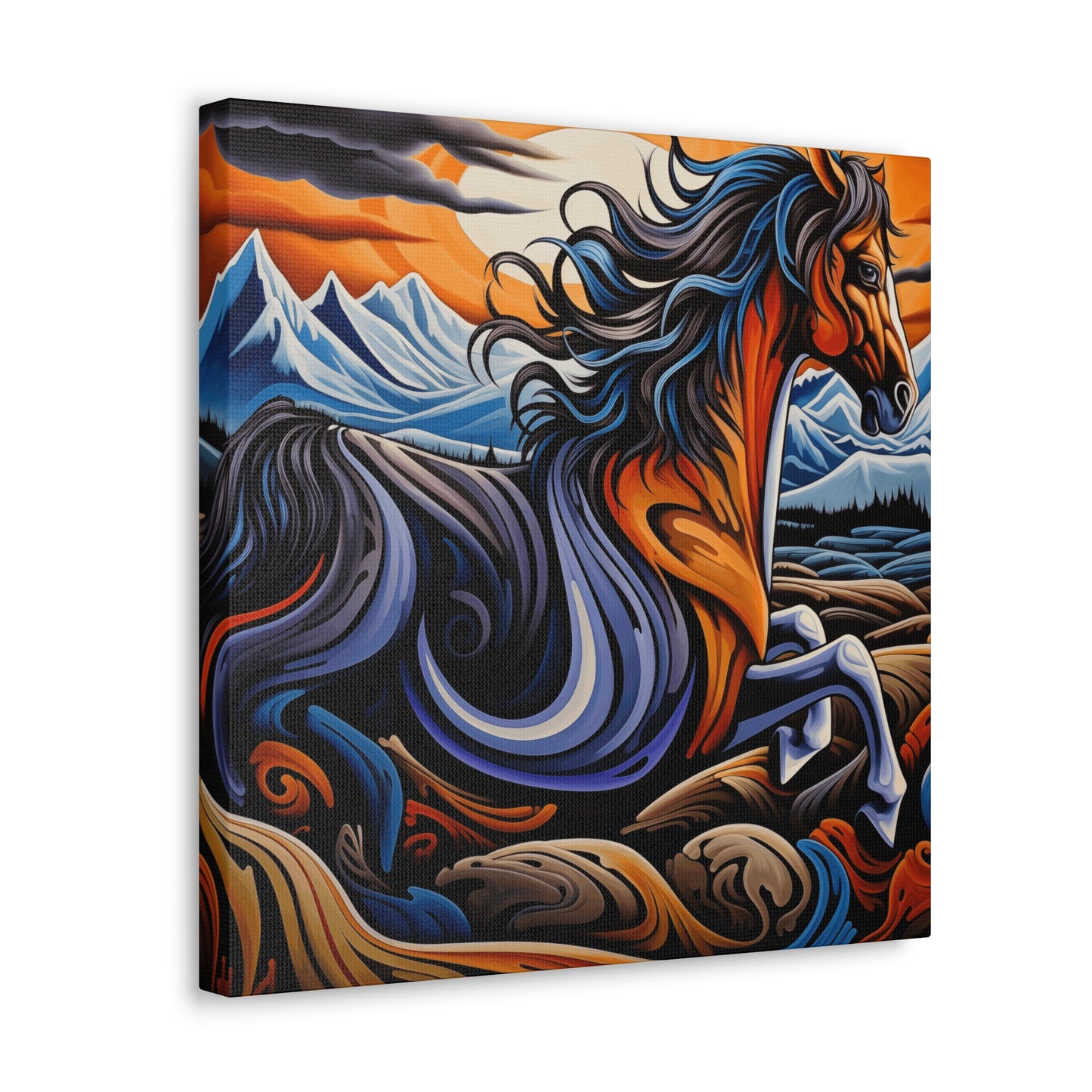 Canvas Gallery Wraps - Colorful Wild Bronco