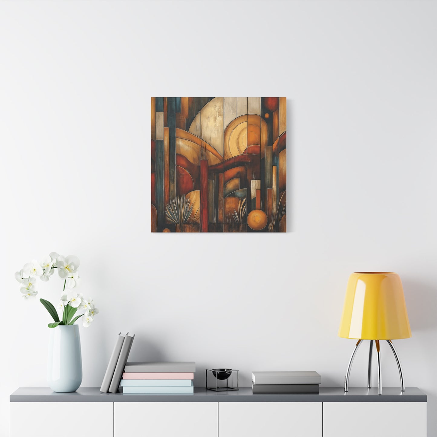 Abstract Earth Tones Canvas Art - Bohemian Wall Décor