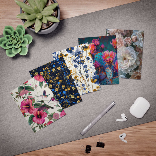 Blooming 5 Multi-Design Greeting Cards (5-Pack)