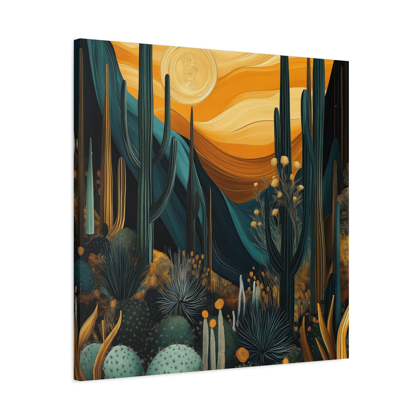 Desert Sunset Canvas Art – Stretched Wall Decor for Nature Lovers