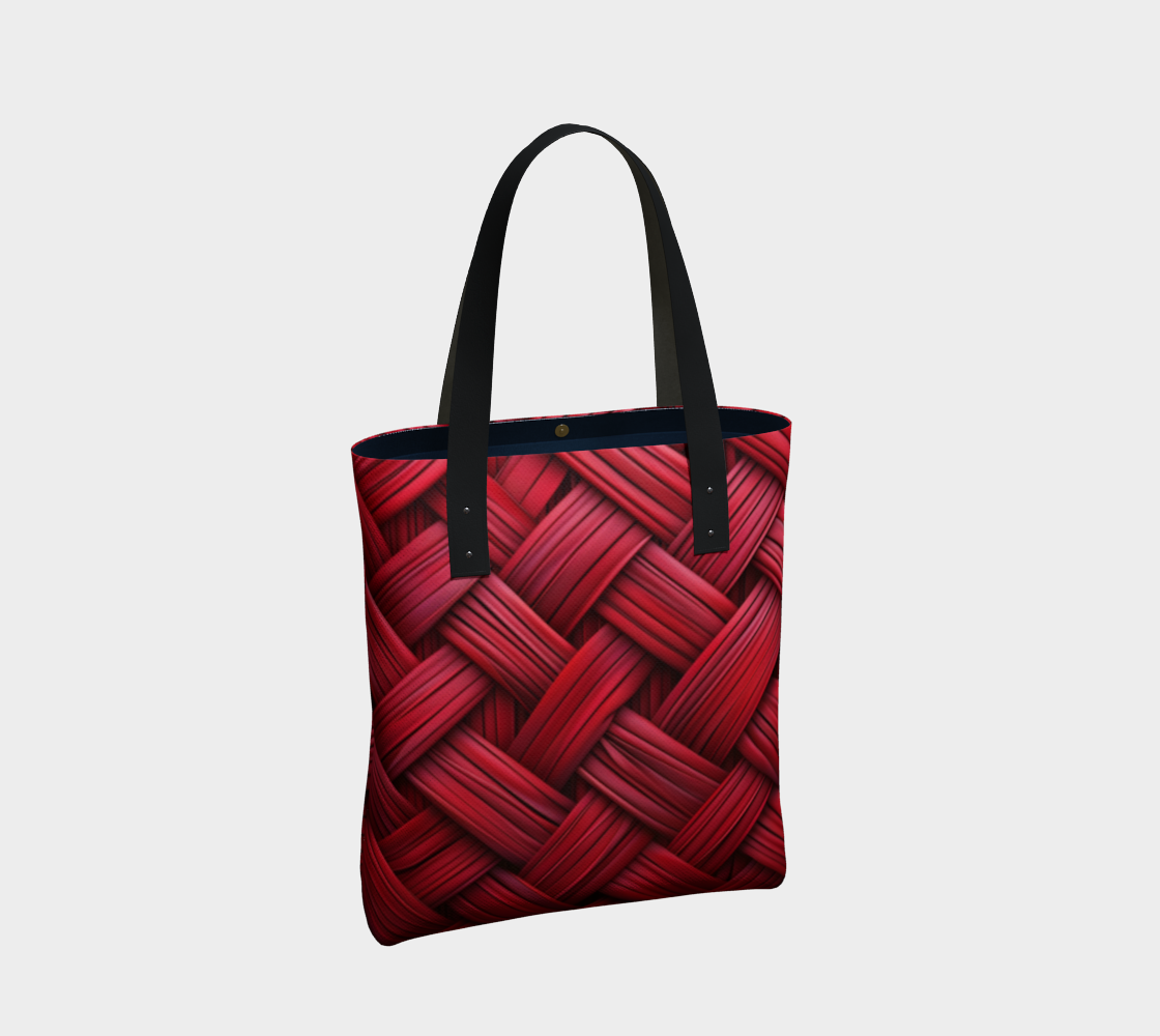 Red Weave A Tote Bag