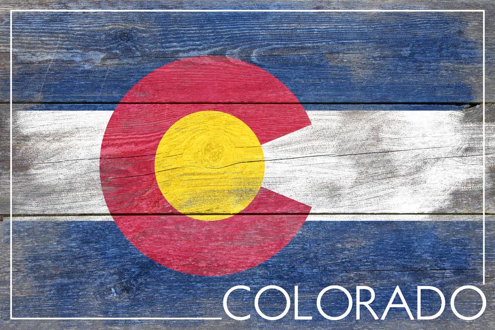 ORGANIC TOTE BAG Rustic Colorado State Flag