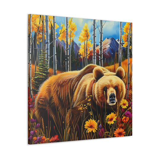 Brown Bear in Aspen Canvas Gallery Wrap