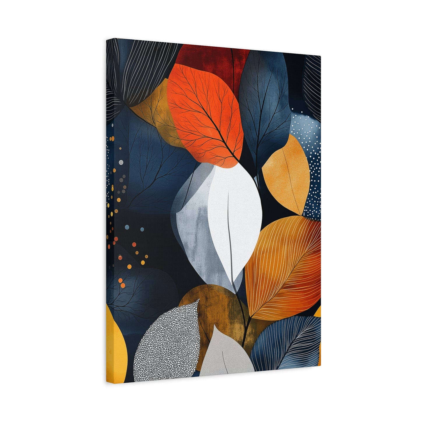 Autumn Leaf Canvas Art Print - Stretched Matte Finish, 1.25" Deep - Perfect Home Decor for Fall & Nature Lovers