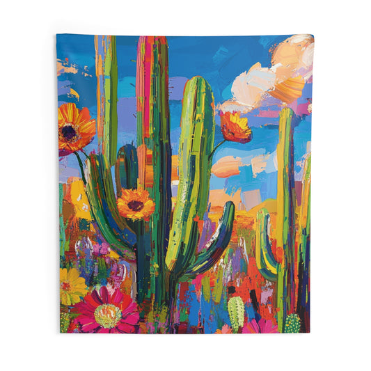 Cacti Group Indoor Wall Tapestry