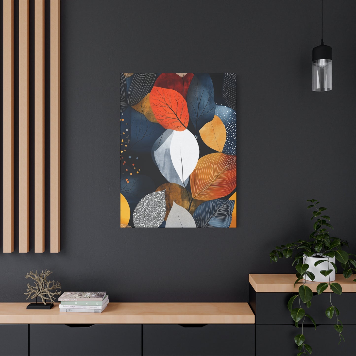 Autumn Leaf Canvas Art Print - Stretched Matte Finish, 1.25" Deep - Perfect Home Decor for Fall & Nature Lovers