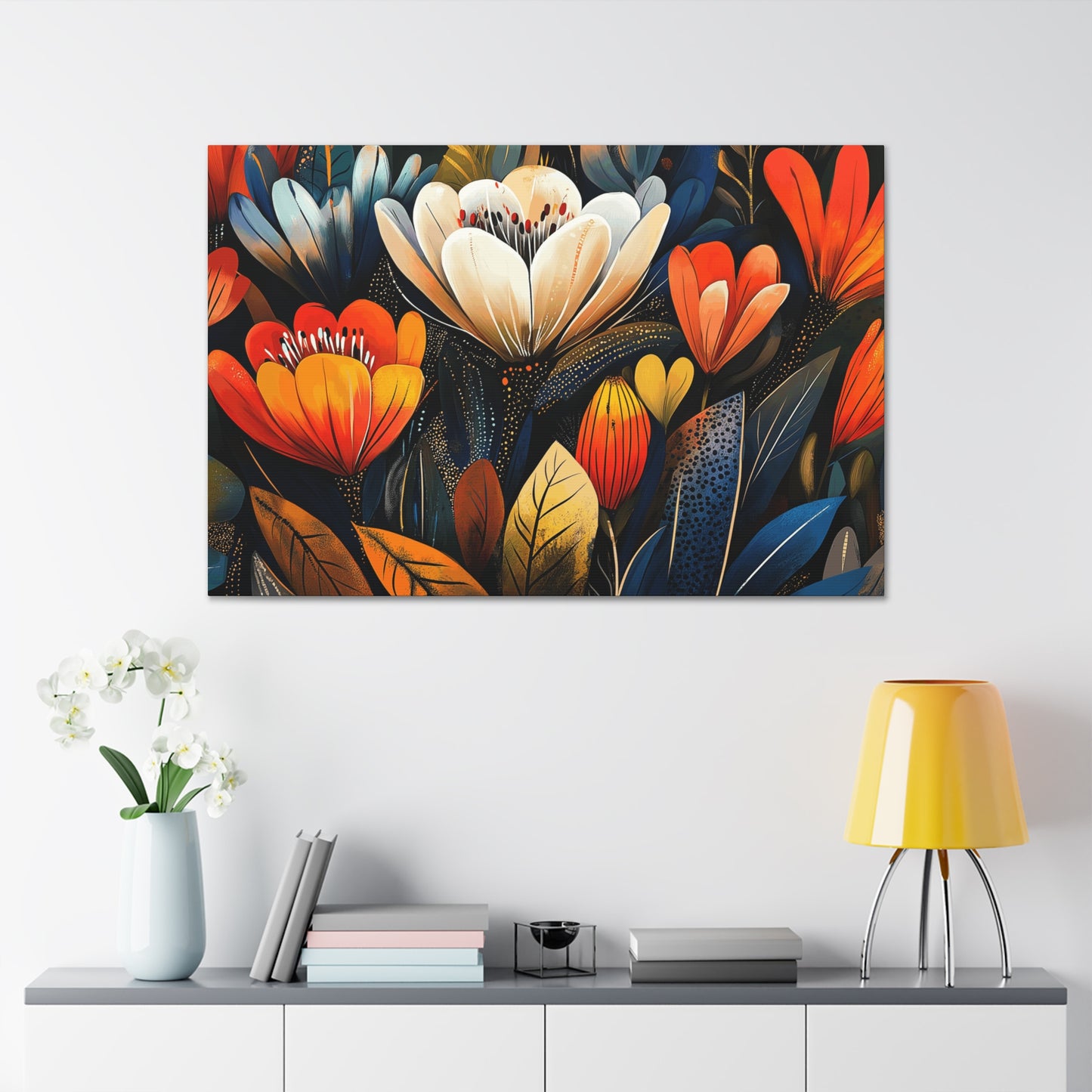 Canvas Gallery Wraps - Wow Cacti Flowers Wall Art