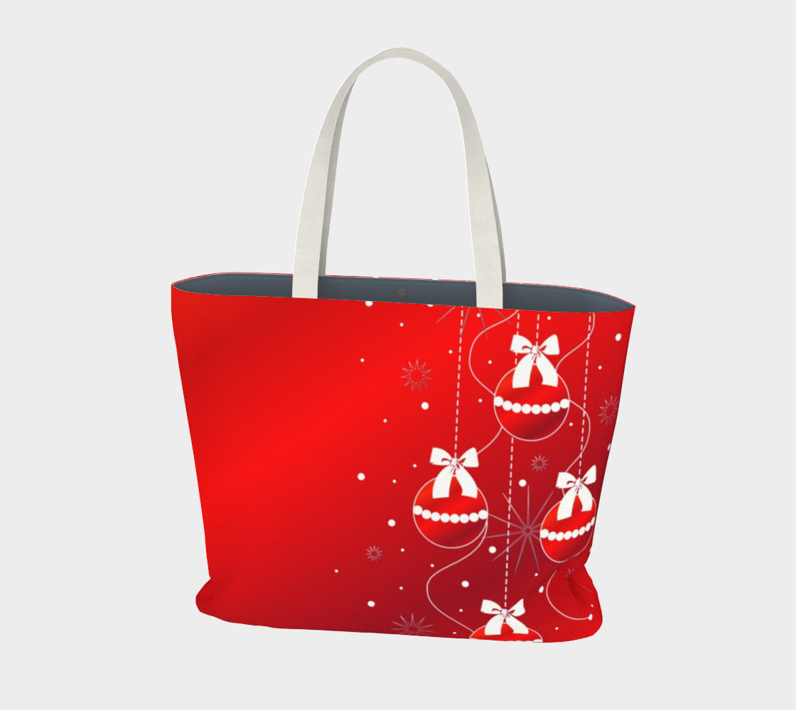 Red Orbs 2 Large Tote Bag