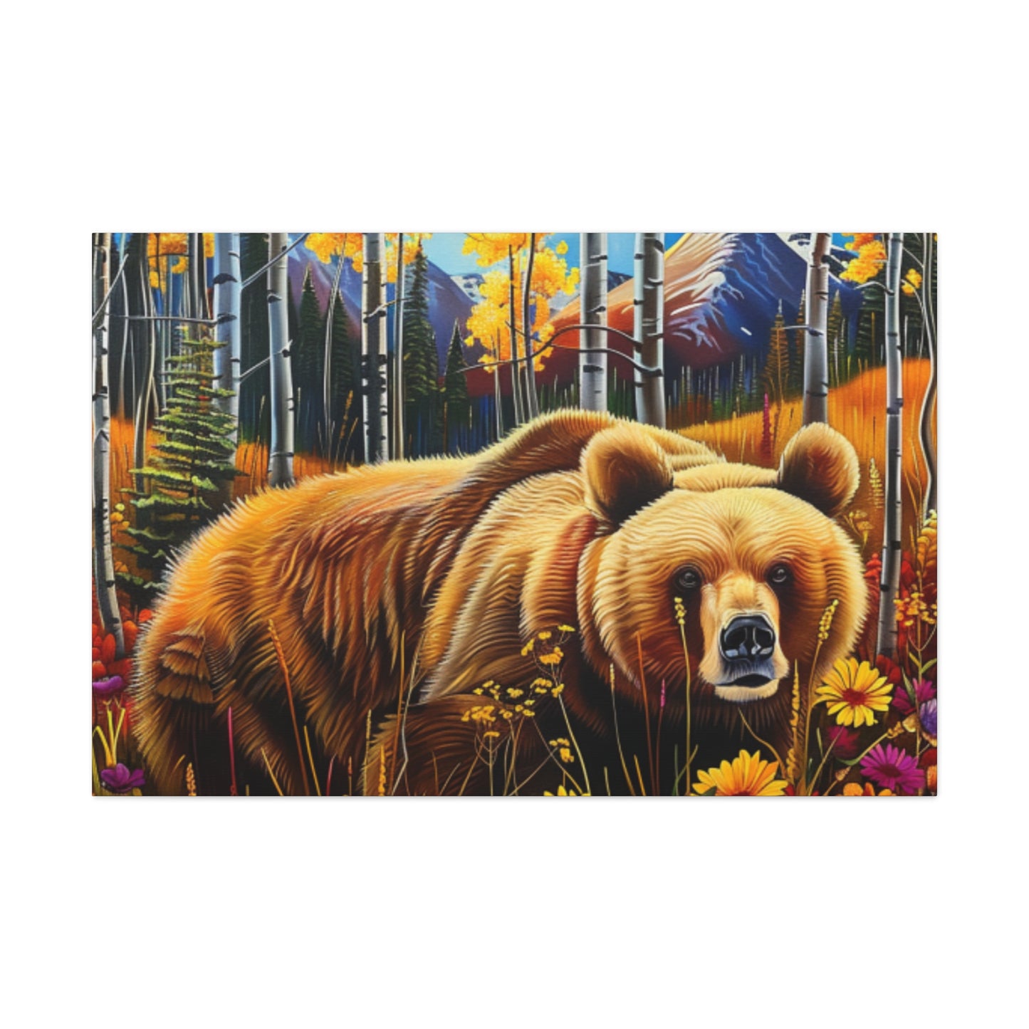 CO Brown Bear Aspens 1a Canvas Gallery Wraps