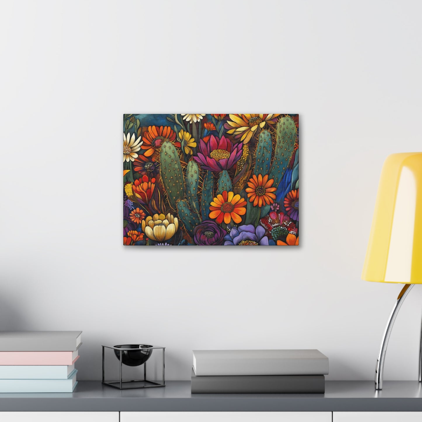 Canvas Gallery Wraps - Bold Cacti Flowers #1