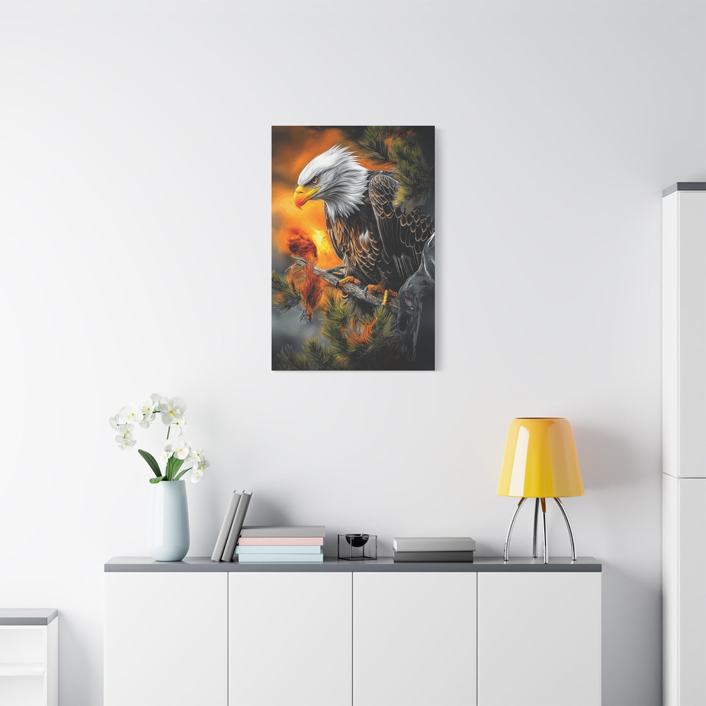 Eagle Canvas Art - Fierce Eagle Wildlife Wall Decor