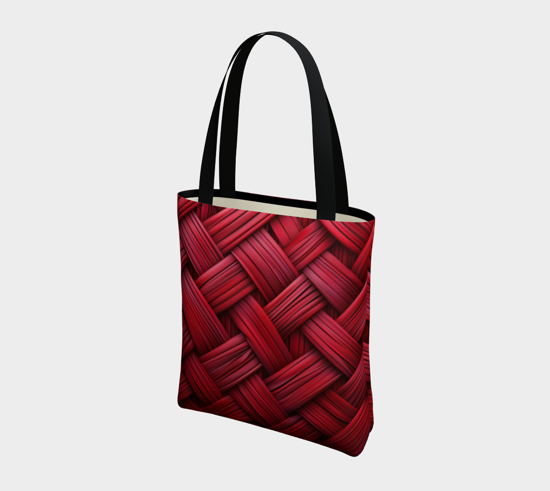 Red Weave A Tote Bag