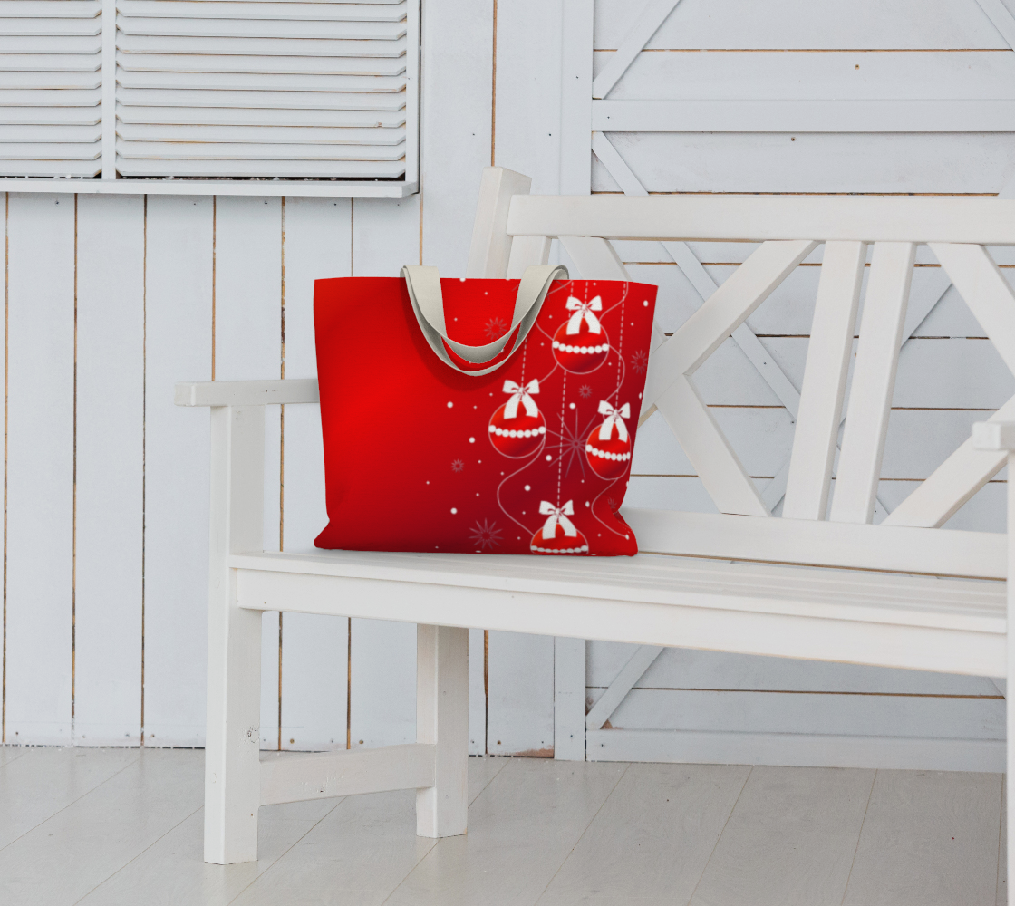 Red Orbs 2 Large Tote Bag