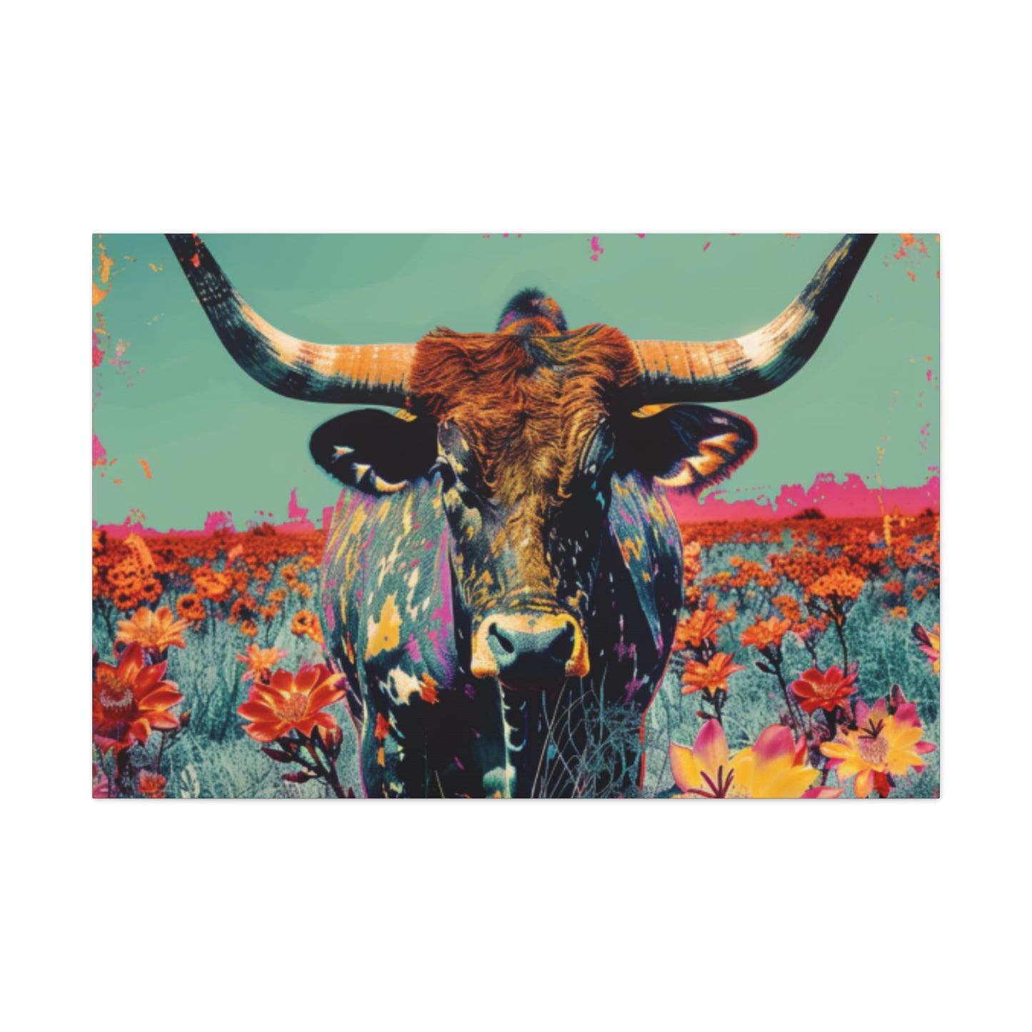 Long Horn v1ab Canvas Gallery Wrap